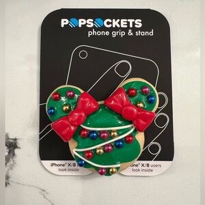 Christmas Cookie Mickey Shape Popsocket, NWOT